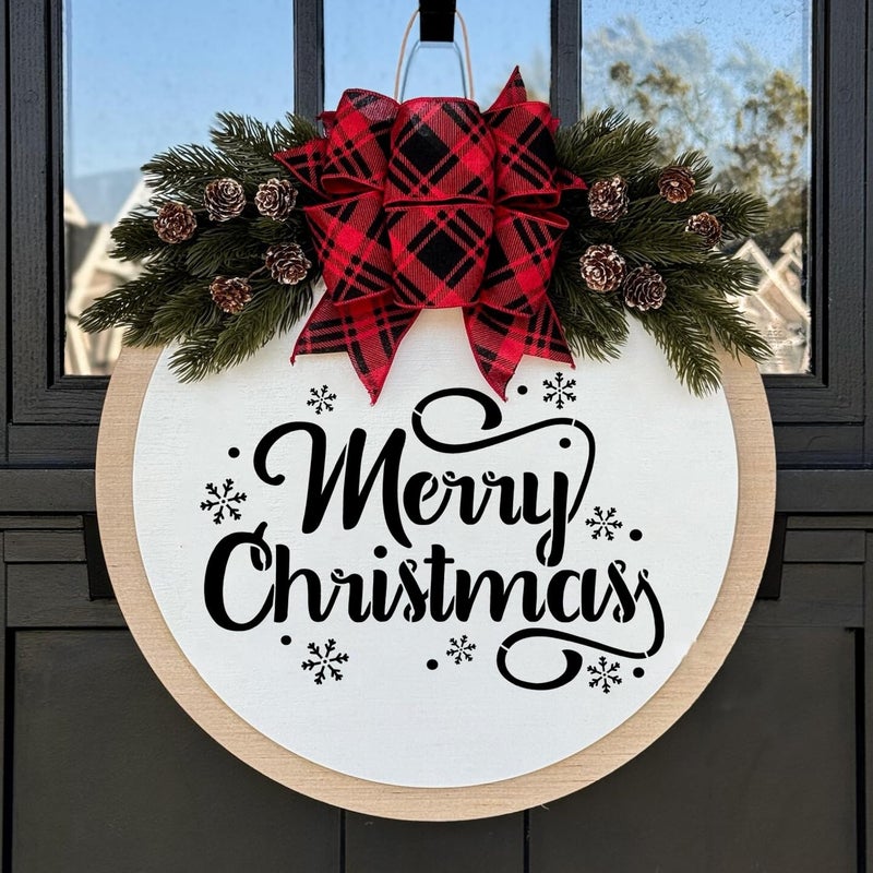 zosylley Christmas Stencils for Crafts Reusable Christmas Window Stencil Xmas Village House Holiday Stencils for Painting on Wood Door Mats Fabrics Decor - Image 5